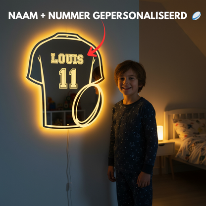LumiRugby | Gepersonaliseerde LED-rugbyspiegel